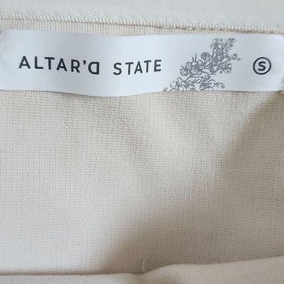 Altar'd State NWT Ivory Strapless Tube Top, Lace Overlay, Tie Bow, Small - Picture 5 of 9